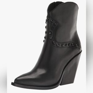 ASH Boy Biz Leather Studded Cowboy Boots Size 7